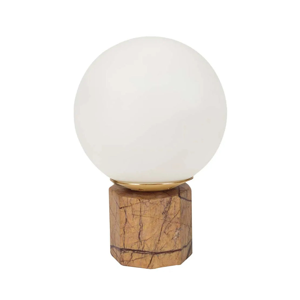 Easton Globe Table Lamp Brown Marble