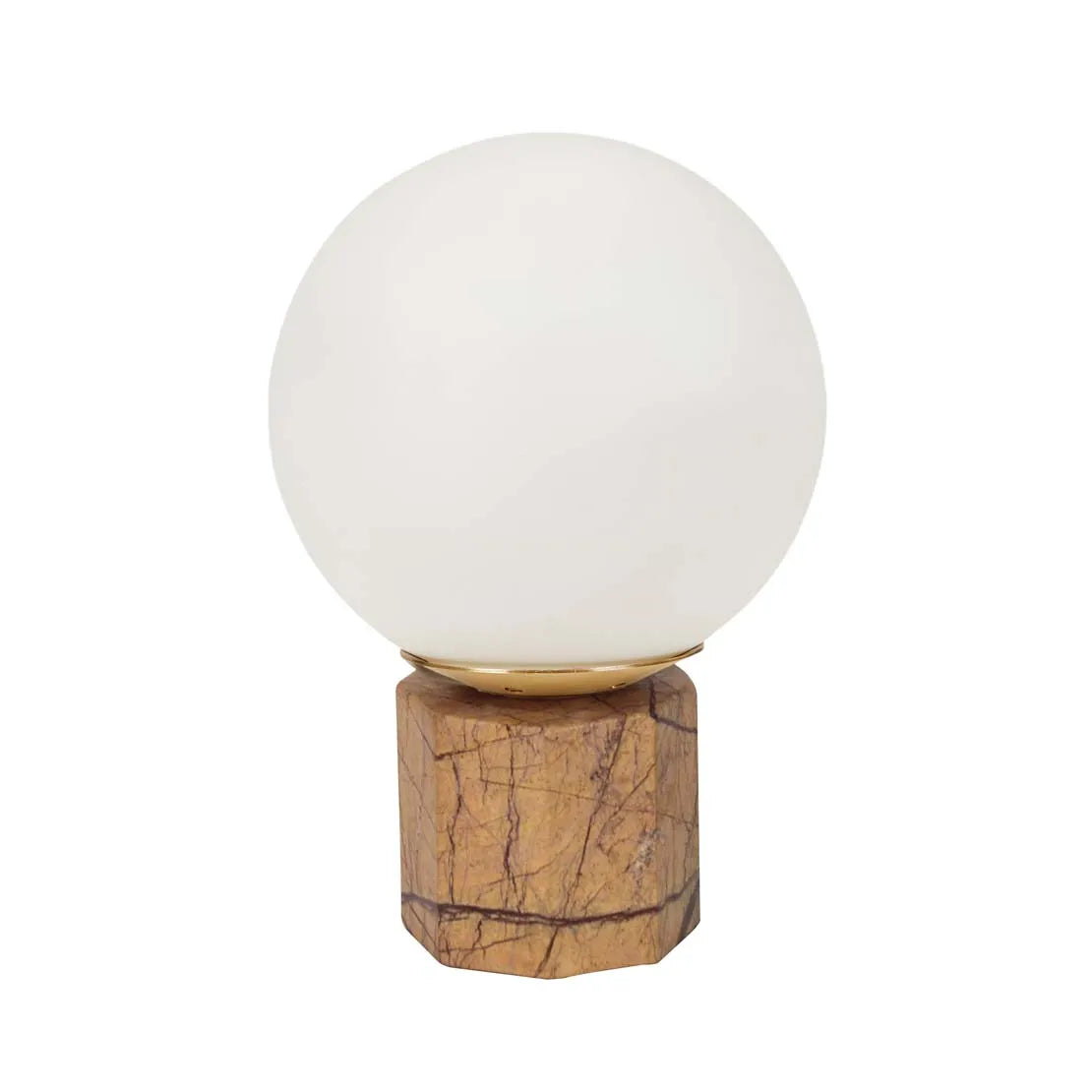 Easton Globe Table Lamp Brown Marble