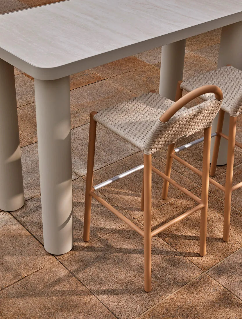 Frankie Outdoor Rectangular Bar Table Sandcastle