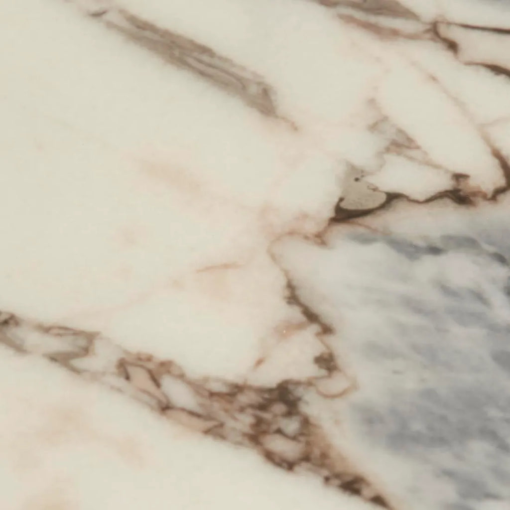 Elsie Round Side Table Ocean Marble/Black Oak