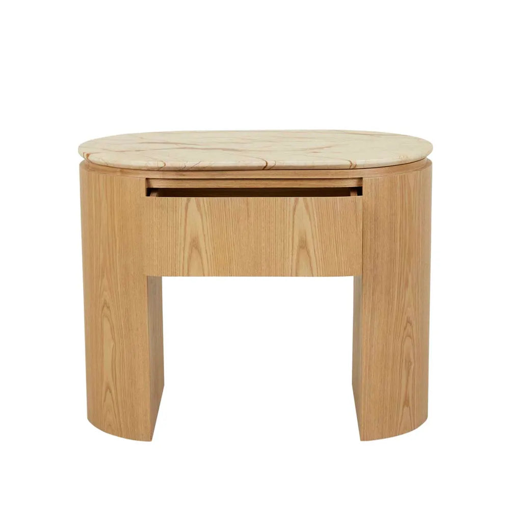 Pluto Open Bedside Table Natural
