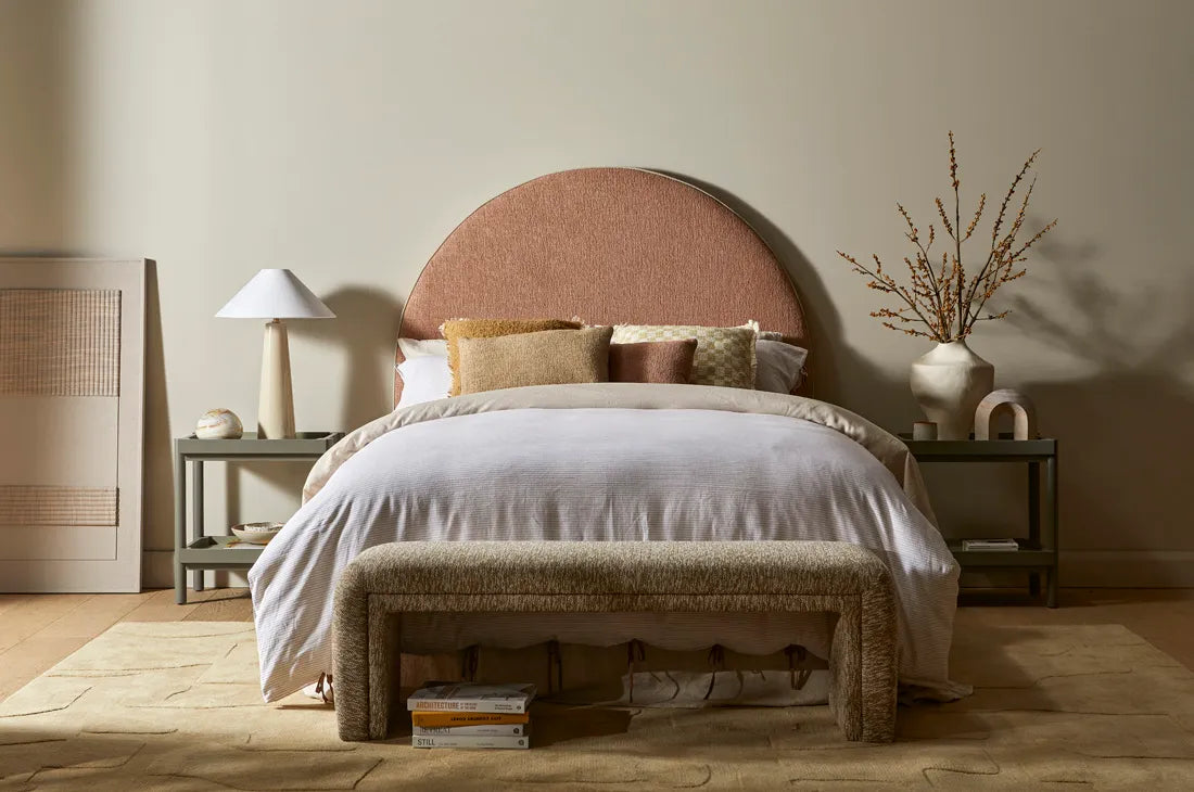 Madrid Arch Bedhead King Peach