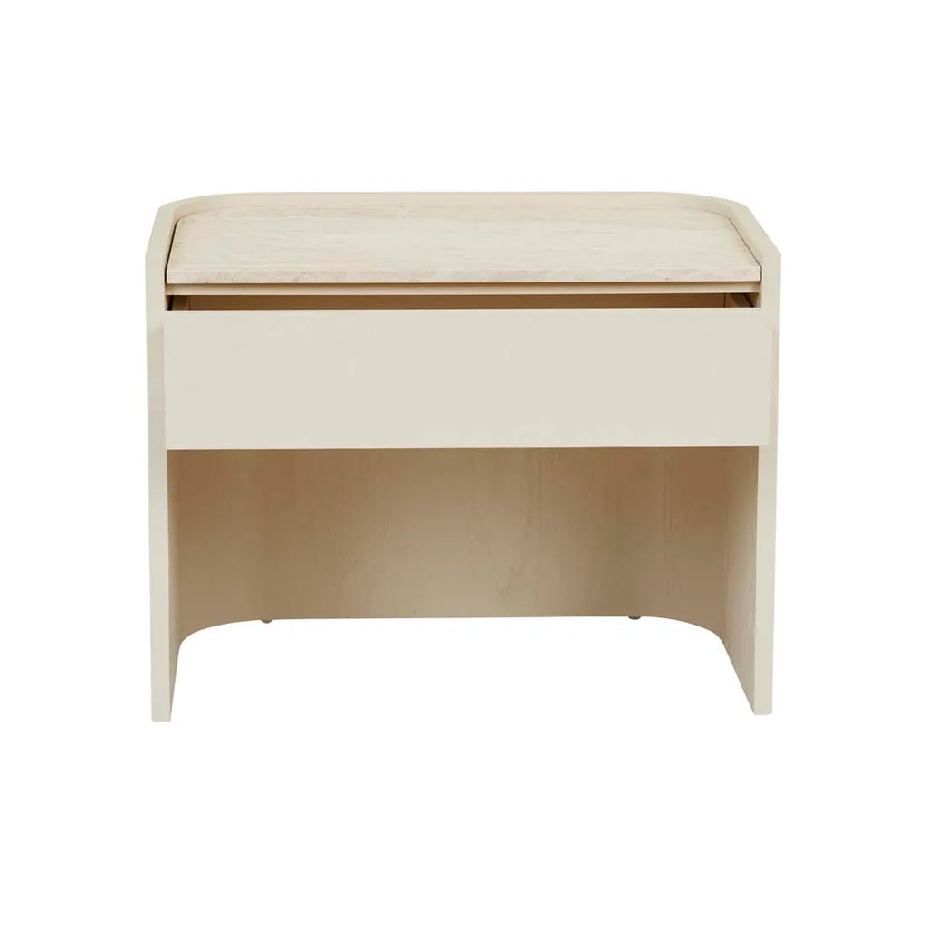 Elsie Large Bedside Travertine/Shell