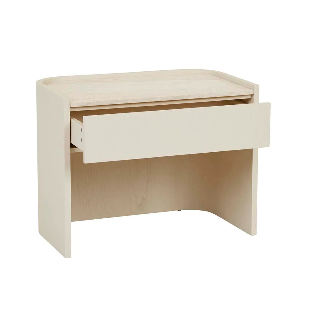 Elsie Large Bedside Travertine/Shell