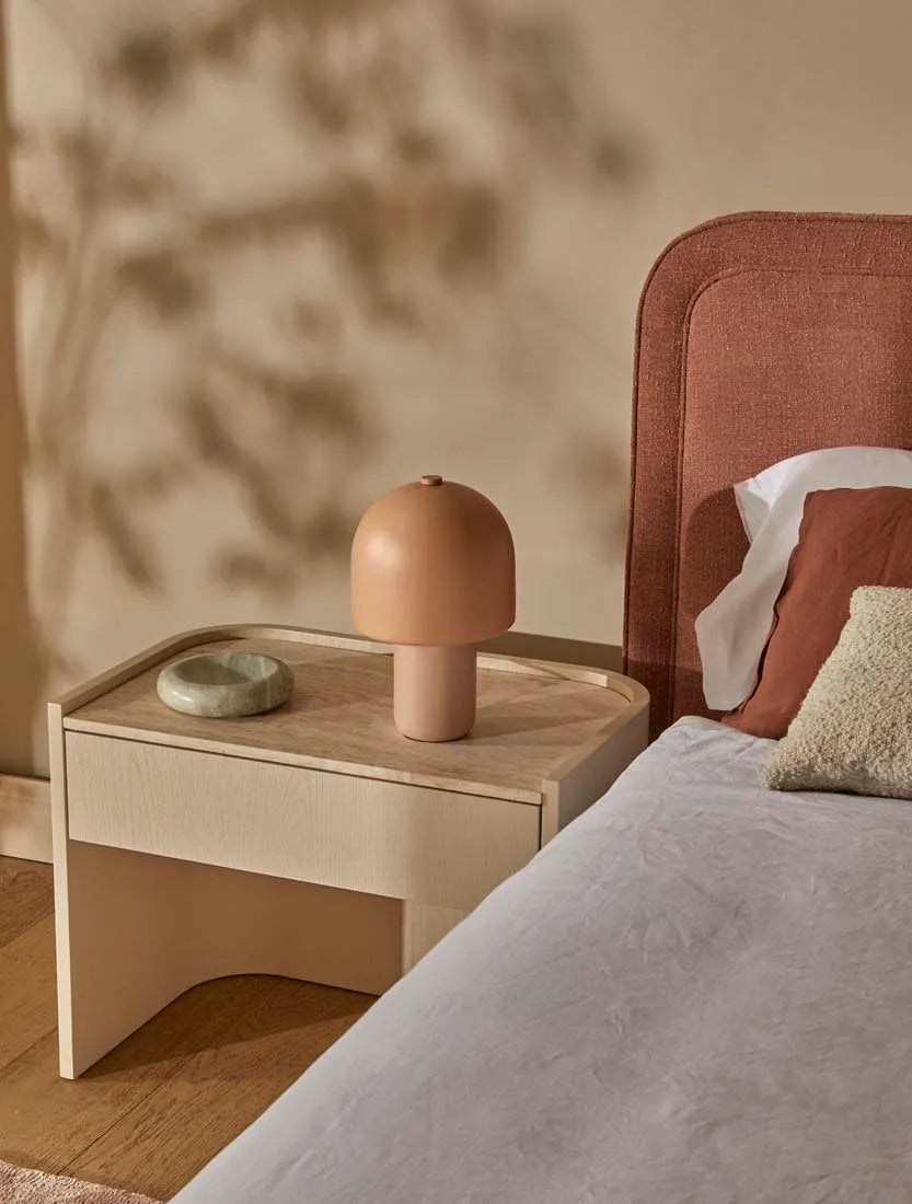Elsie Large Bedside Travertine/Shell