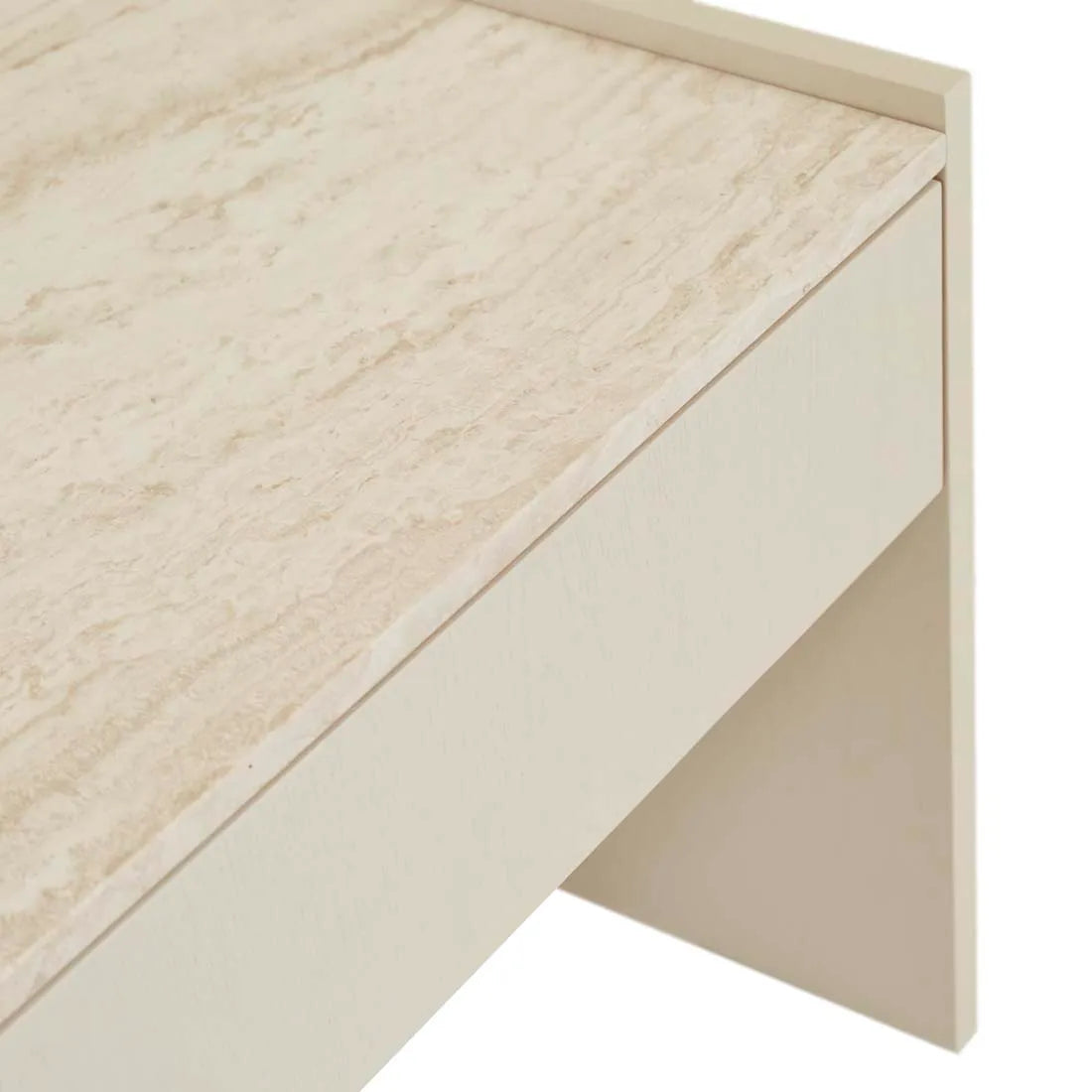 Elsie Large Bedside Travertine/Shell