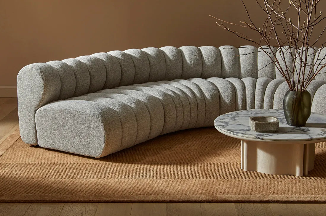 Leon Marble Coffee Table Tobacco Ash 1000mm