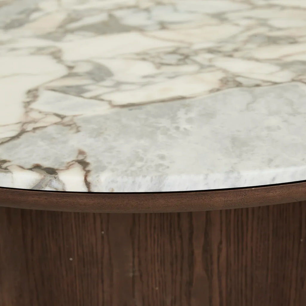 Leon Marble Coffee Table Tobacco Ash 1000mm
