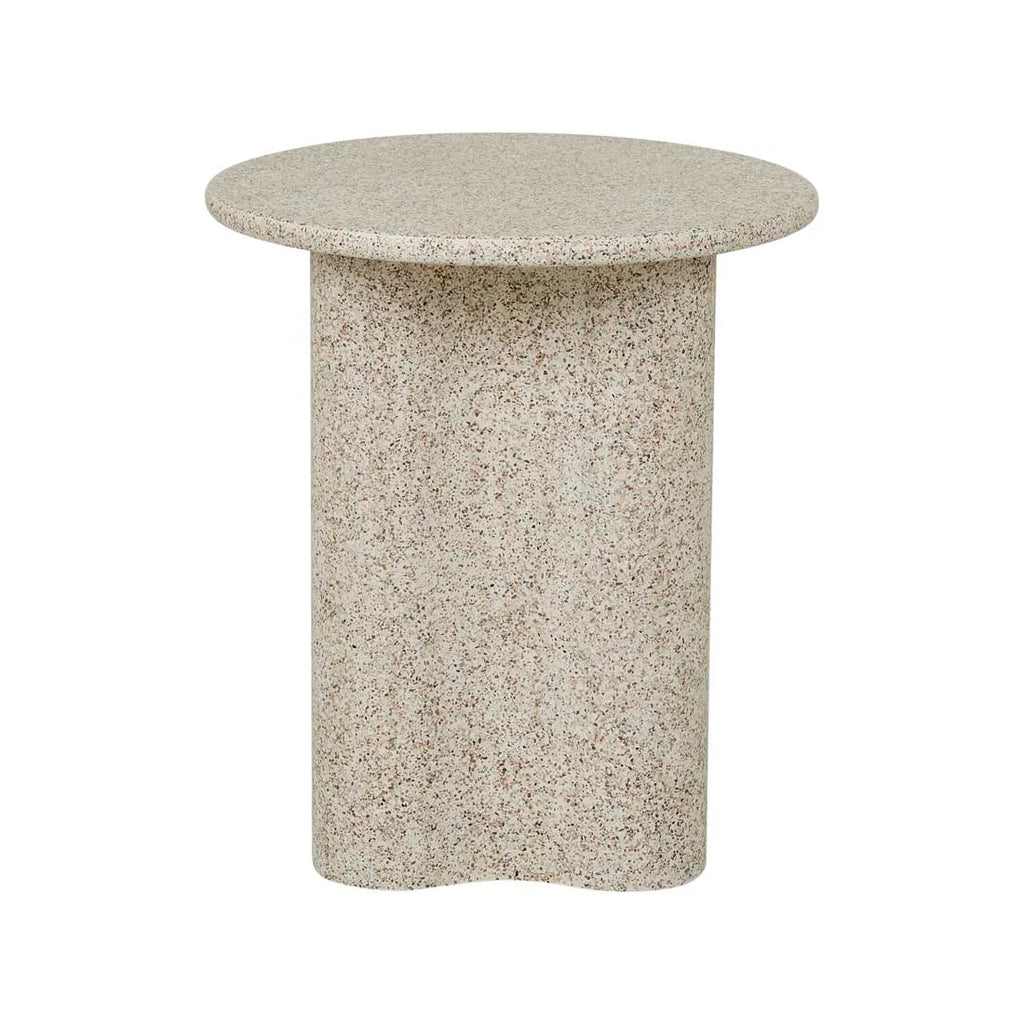 Artie Wave Side Table Warm Sand Speckle