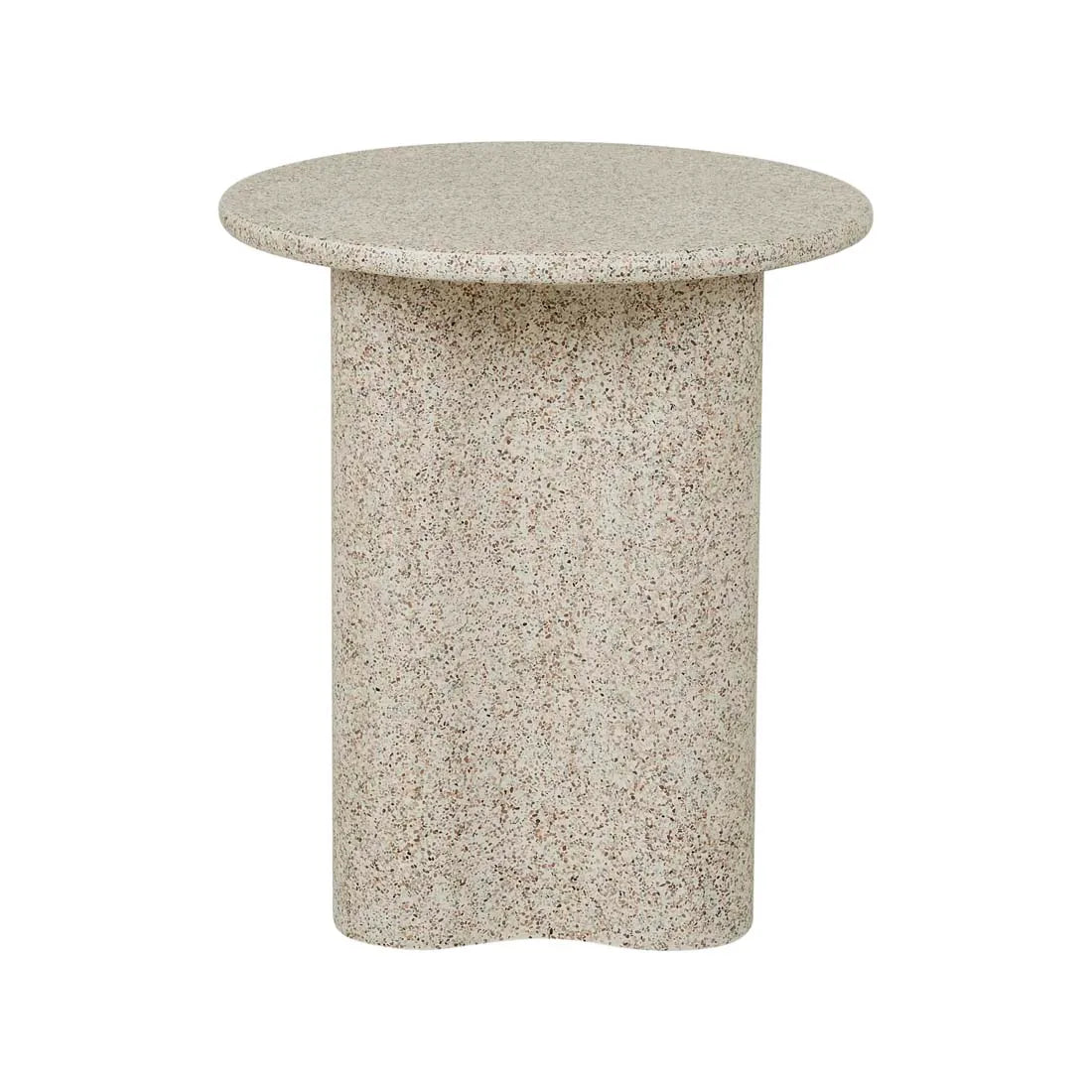 Artie Wave Side Table Warm Sand Speckle