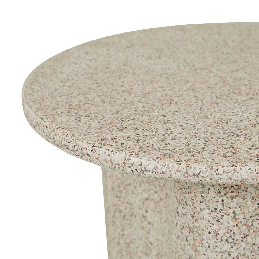 Artie Wave Side Table Warm Sand Speckle