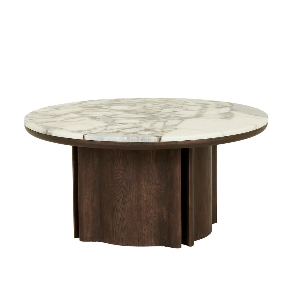 Leon Marble Coffee Table Tobacco Ash 800mm