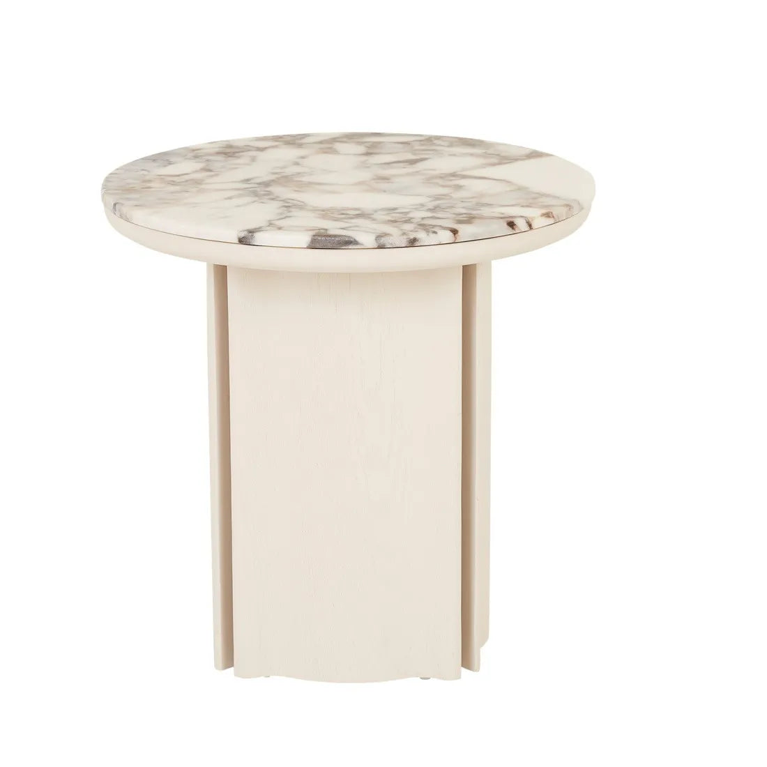 Leon Marble Side Table Porcelain