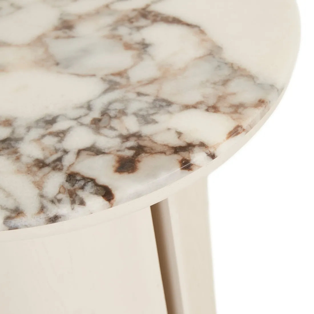 Leon Marble Side Table Porcelain