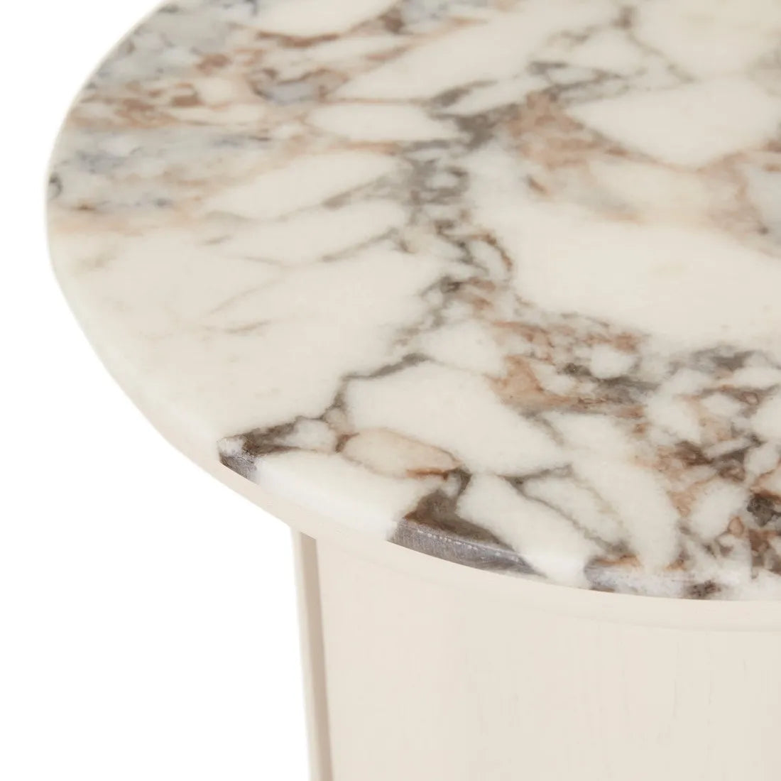 Leon Marble Side Table Porcelain