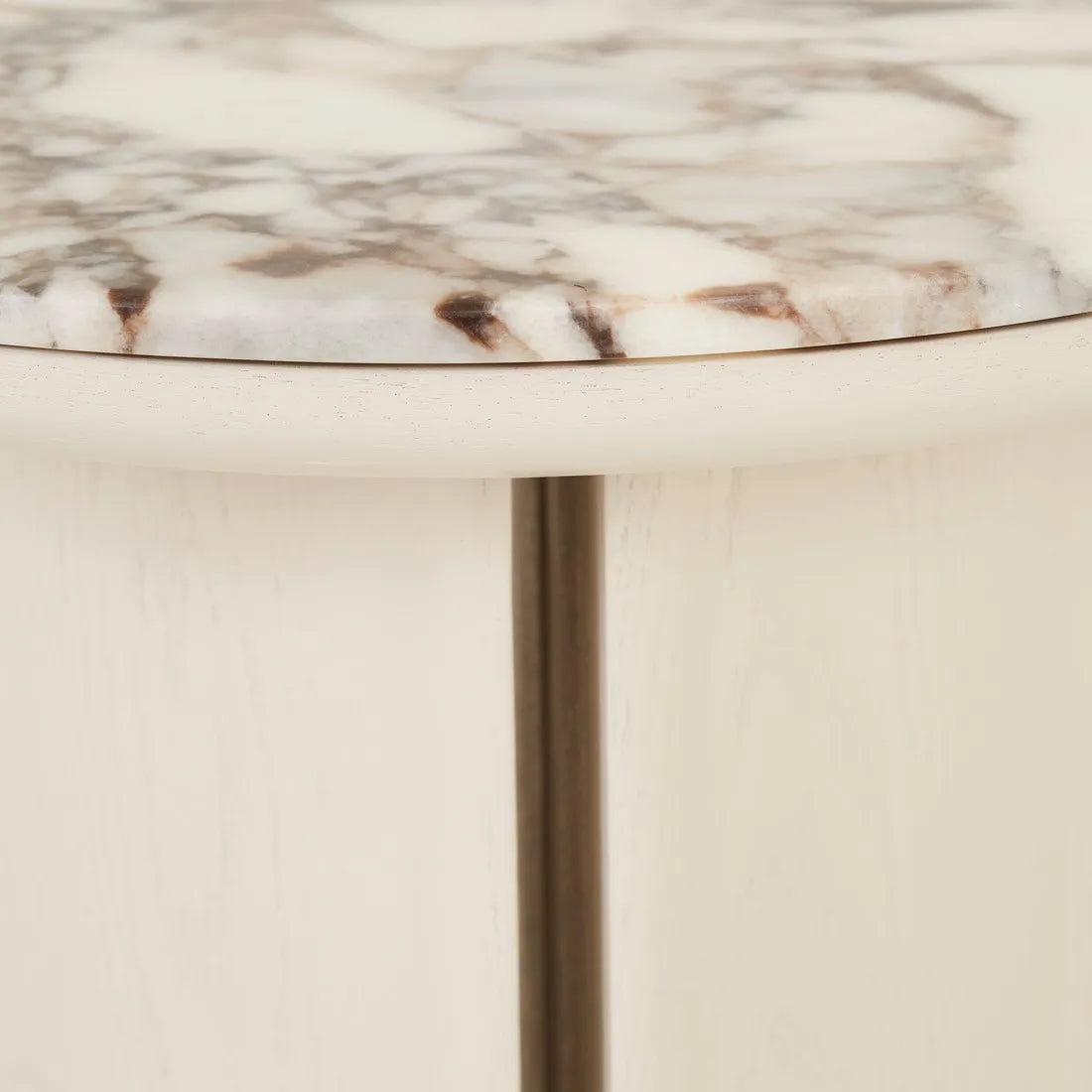Leon Marble Side Table Porcelain