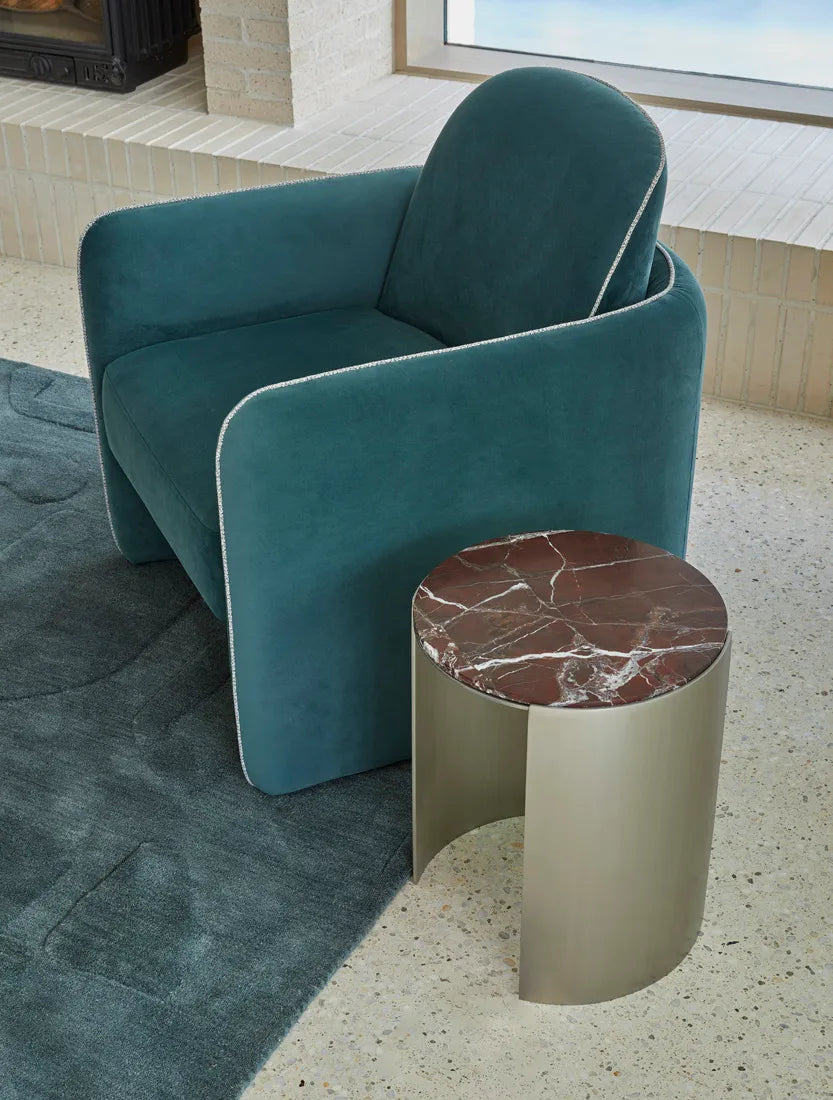 Leora Armchair Peacock Velvet