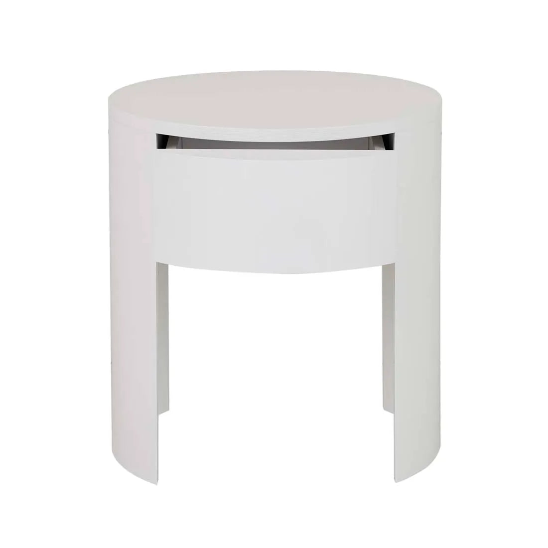 Oberon Crescent Bedside White