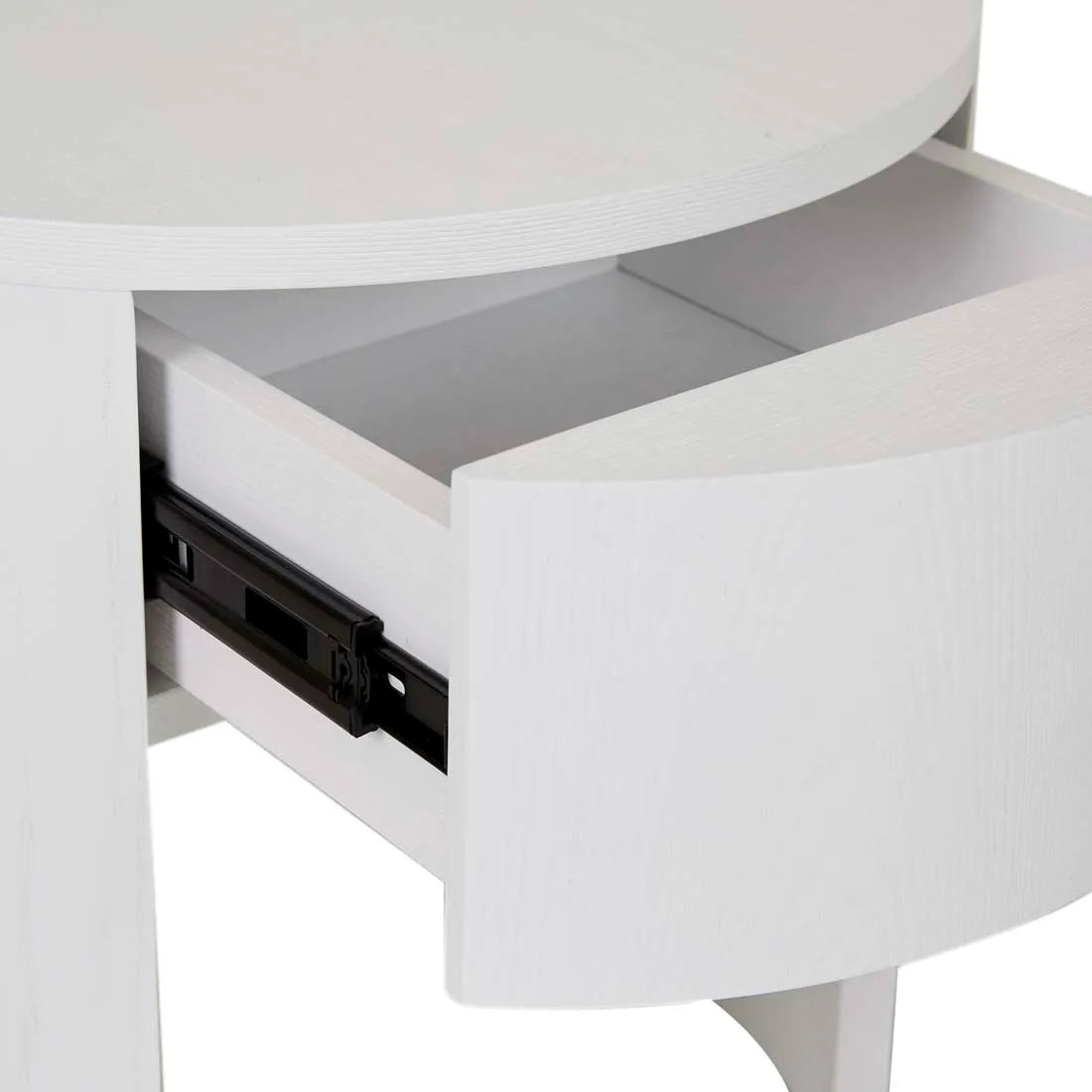 Oberon Crescent Bedside White