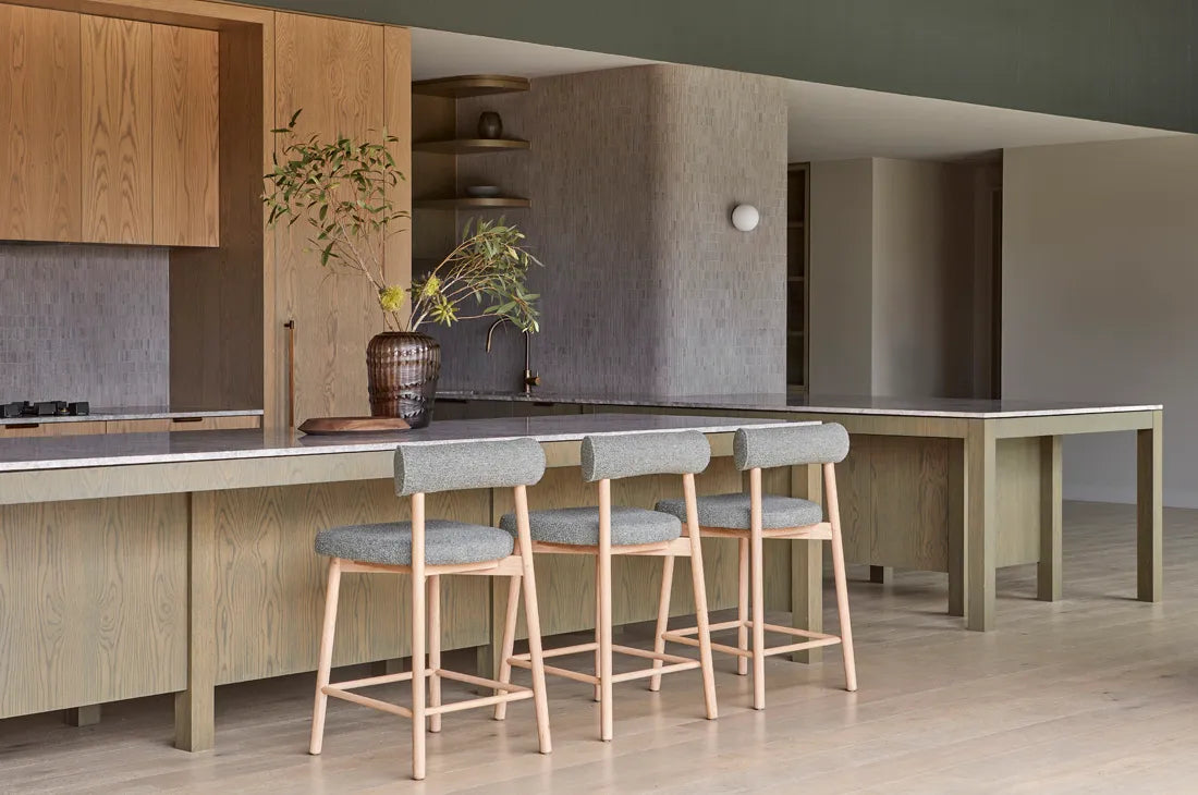 Olsen Barstool Moss Tweed