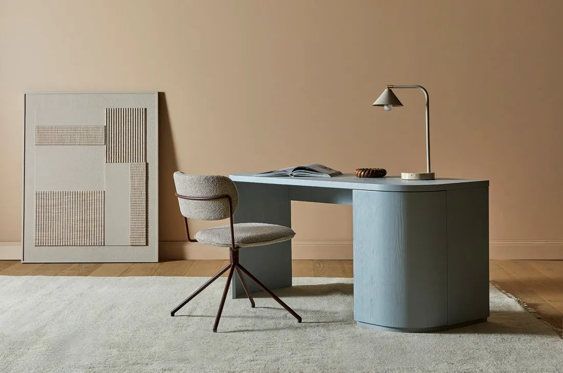 Orson Round Desk Powder Blue