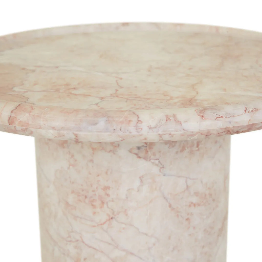 Pippa Marble Side Table Cream Rosé
