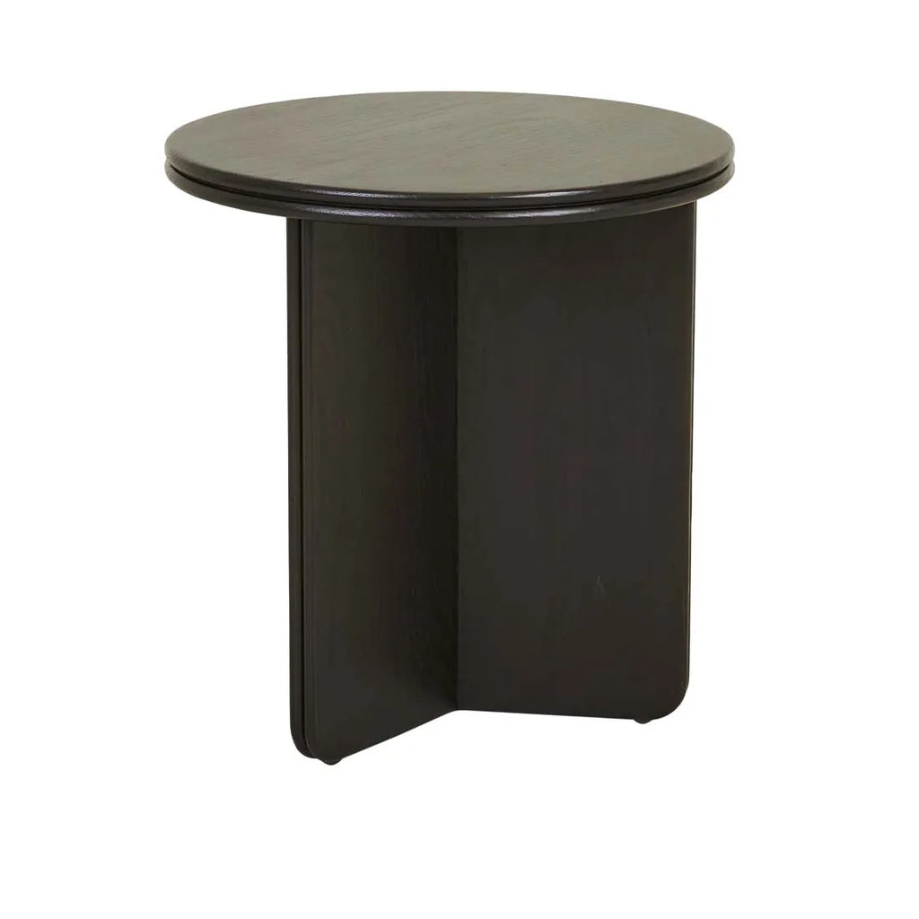 Solstice Slice Side Table Black Oak