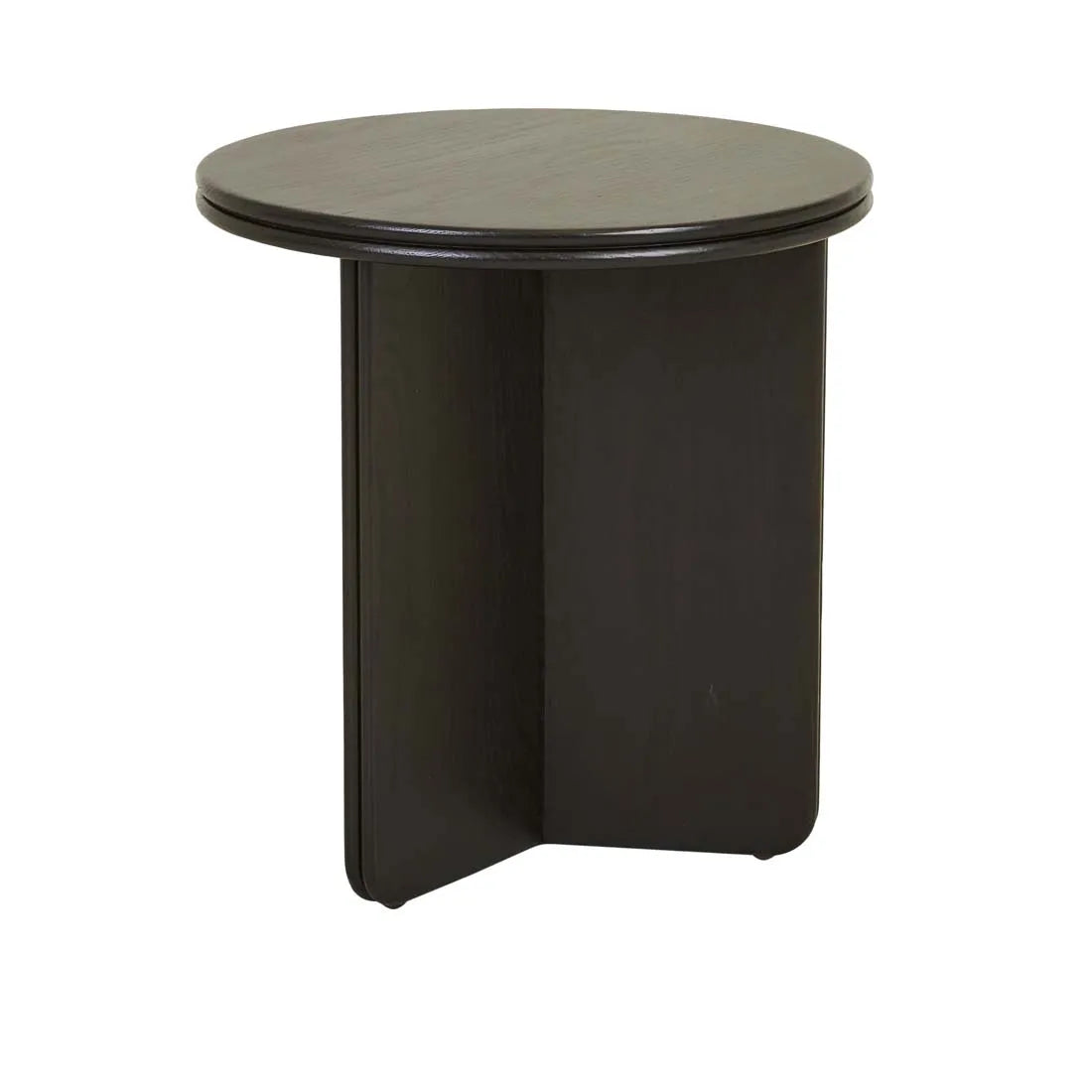 Solstice Slice Side Table Black Oak