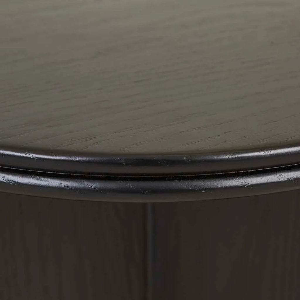 Solstice Slice Side Table Black Oak