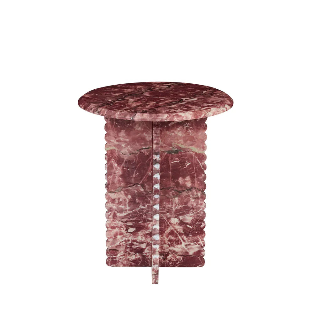Rufus Fleur Side Table Carmine Marble