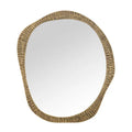 Verona Abstract Mirror Large Antique Brass