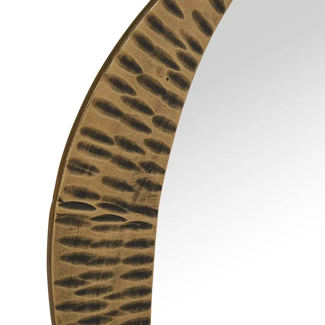 Verona Abstract Mirror Large Antique Brass