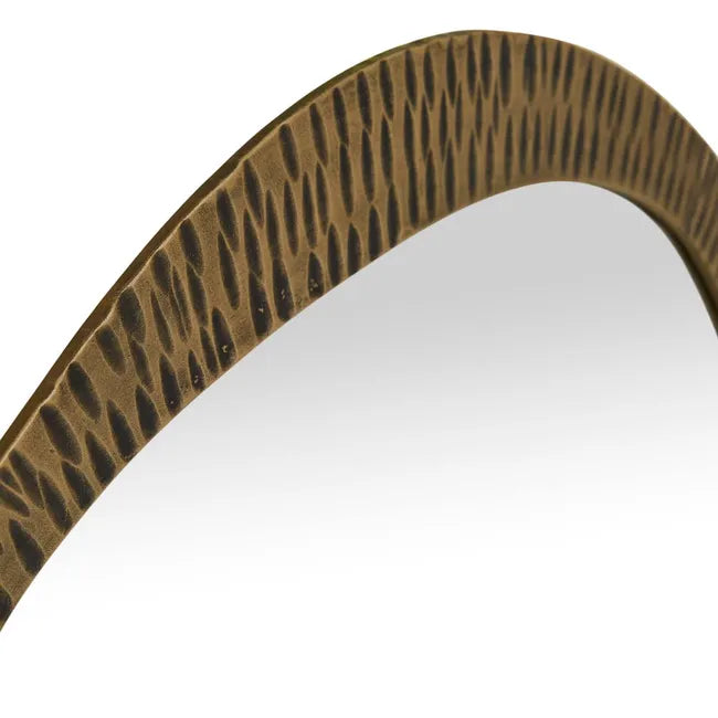 Verona Abstract Mirror Large Antique Brass