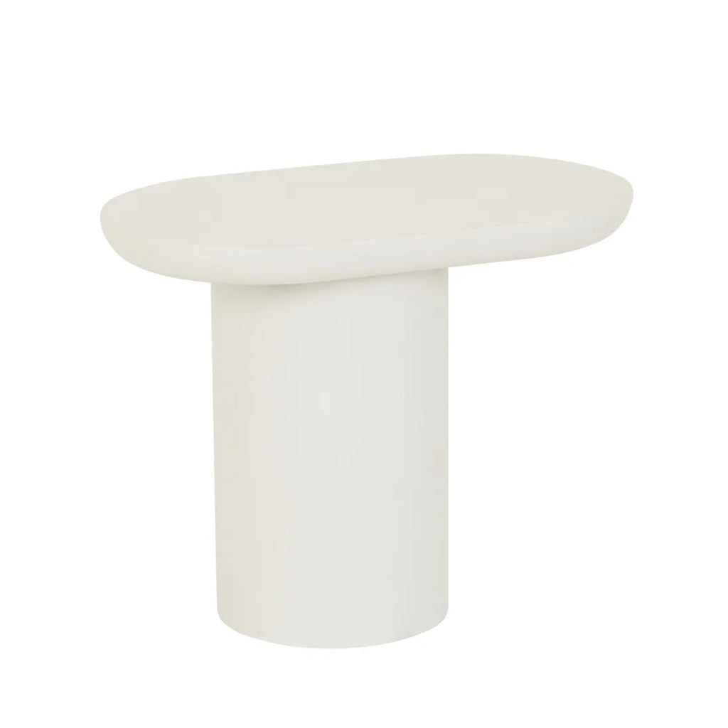 Seb Pedestal Side Table Low Rope