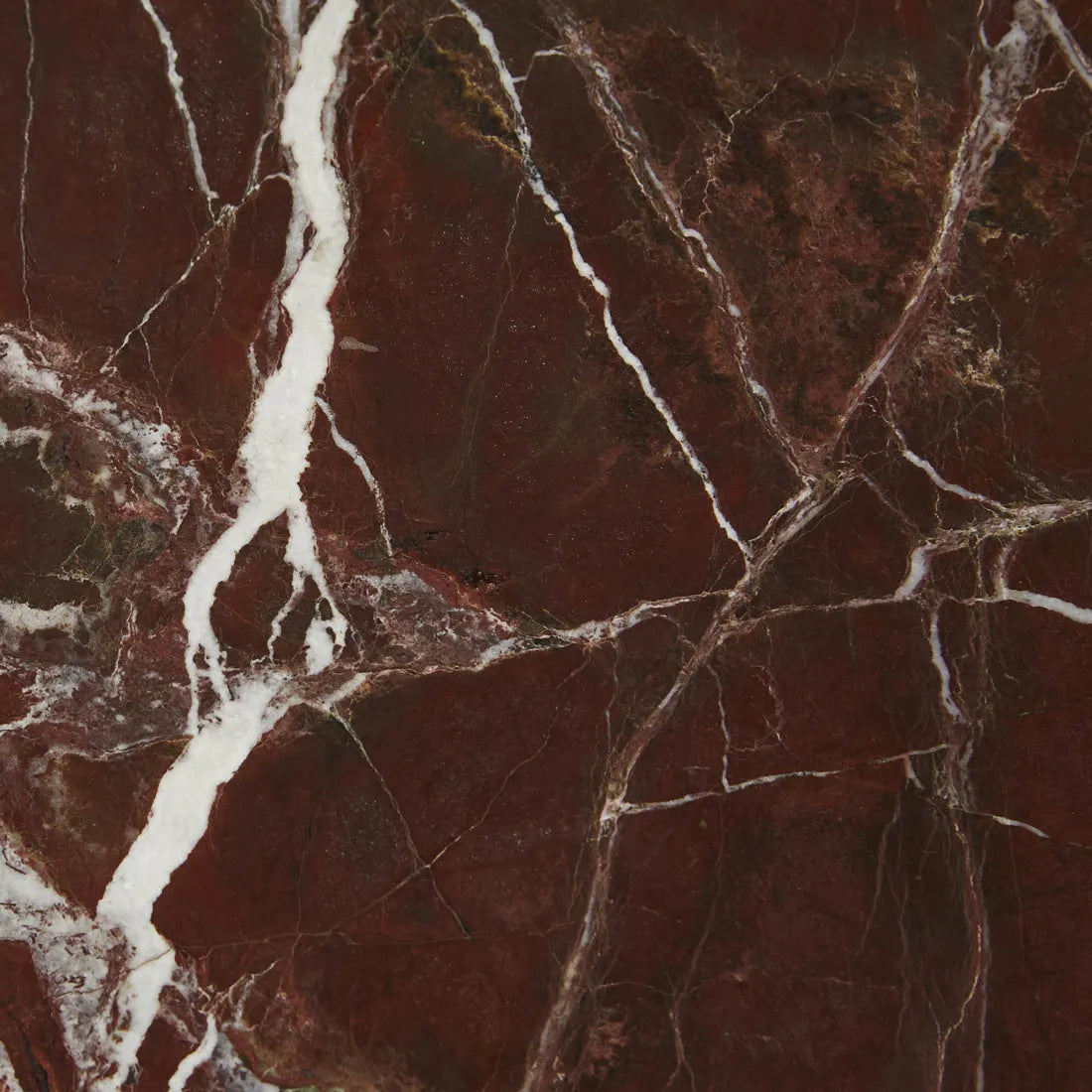 Silas Crescent Marble Side Table Rouge