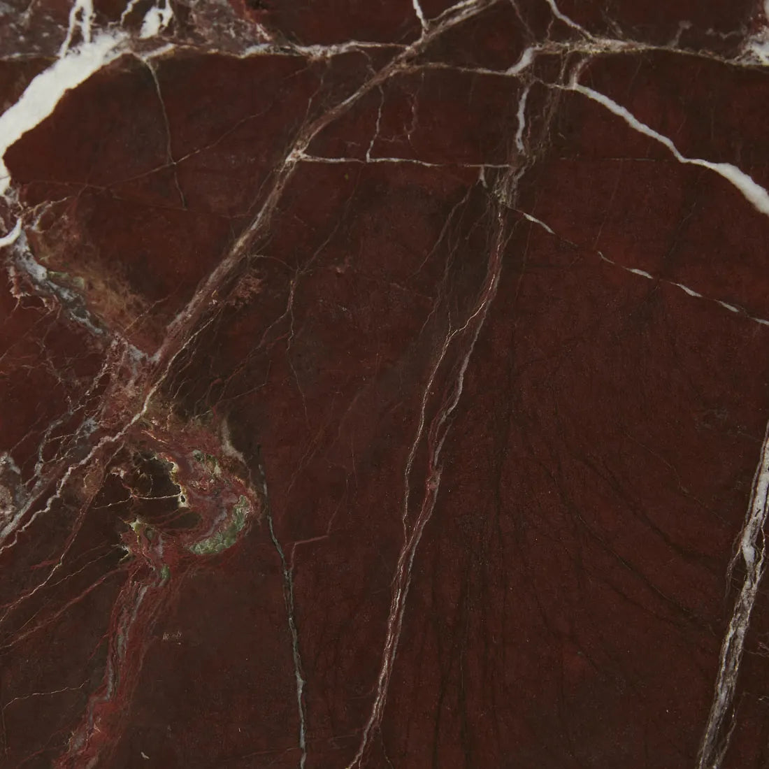 Silas Crescent Marble Side Table Rouge