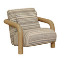Trove Wrap Armchair Greige Stripe