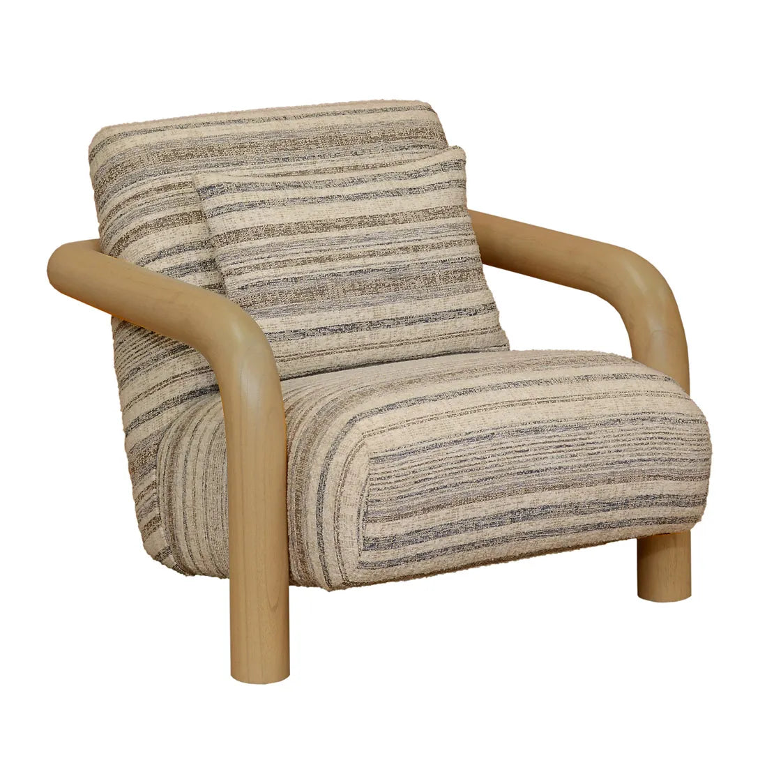 Trove Wrap Armchair Greige Stripe