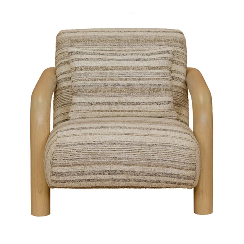 Trove Wrap Armchair Greige Stripe