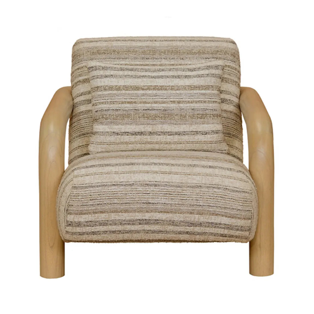 Trove Wrap Armchair Greige Stripe