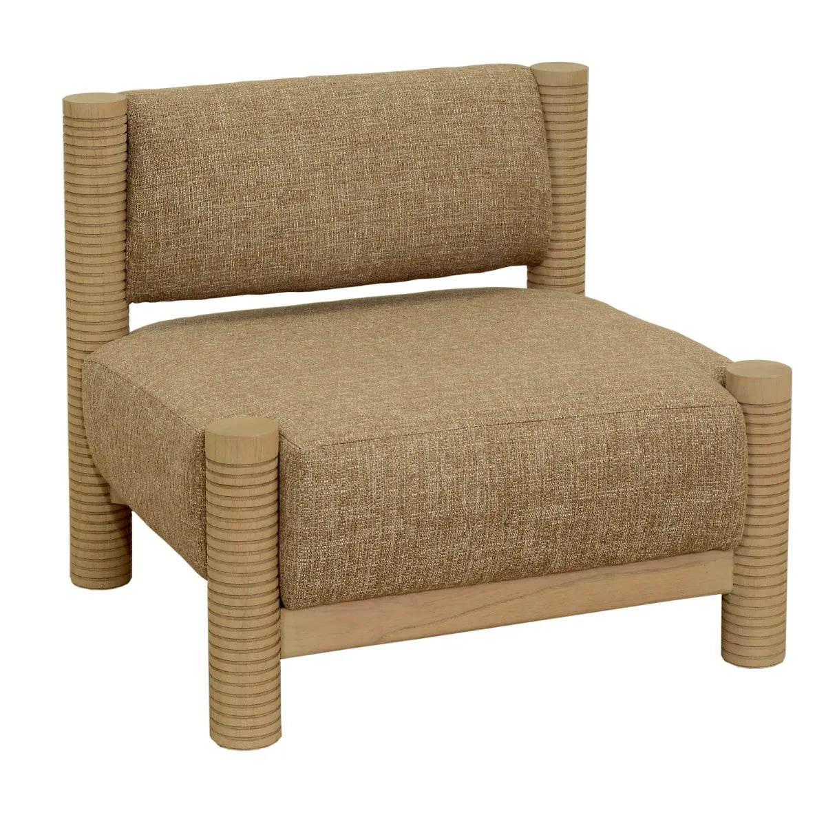 Trove Ridged Armchair Caramel