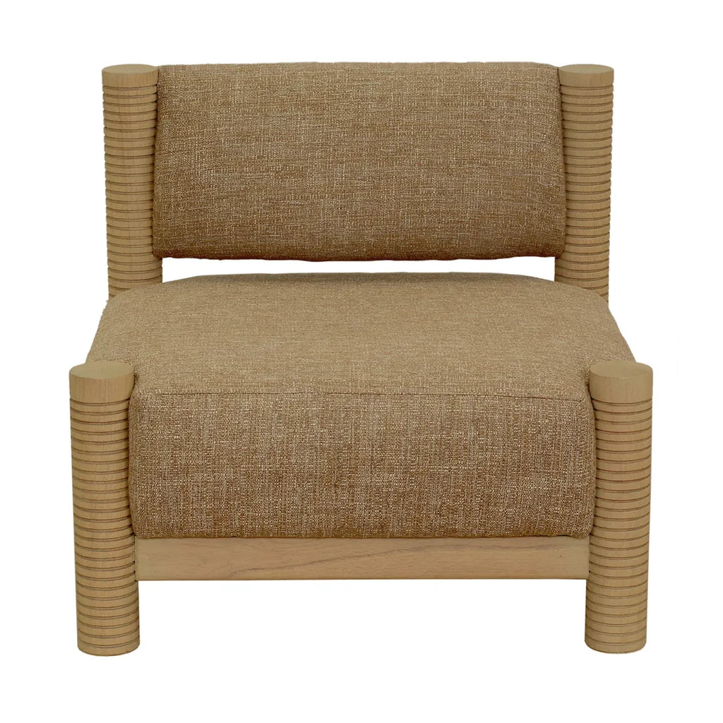 Trove Ridged Armchair Caramel