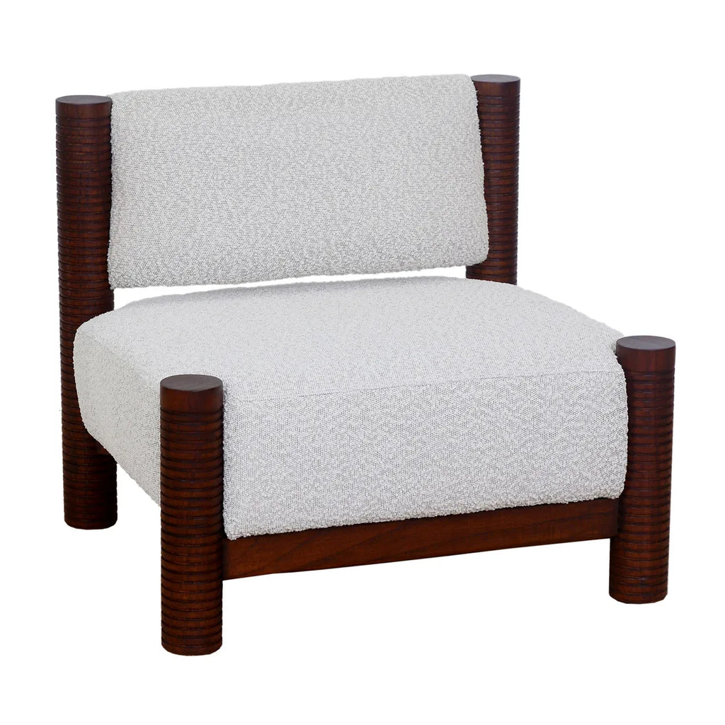 Trove Ridged Armchair Ivory Boucle