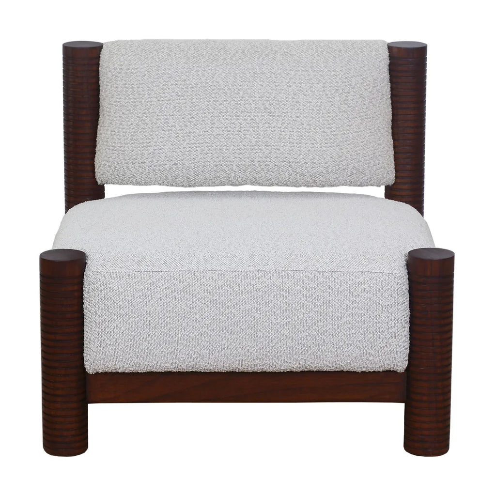 Trove Ridged Armchair Ivory Boucle