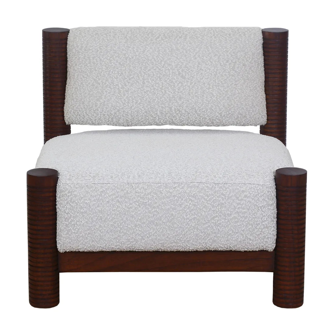 Trove Ridged Armchair Ivory Boucle
