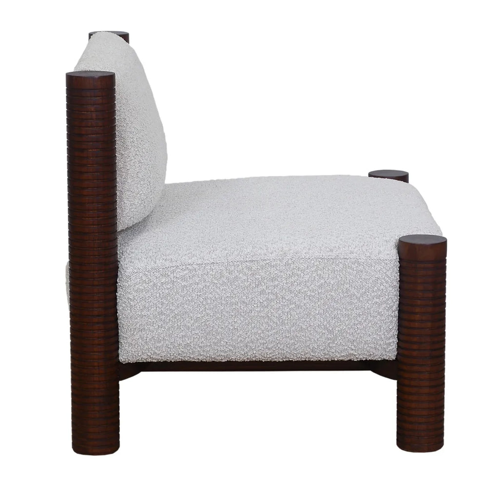 Trove Ridged Armchair Ivory Boucle