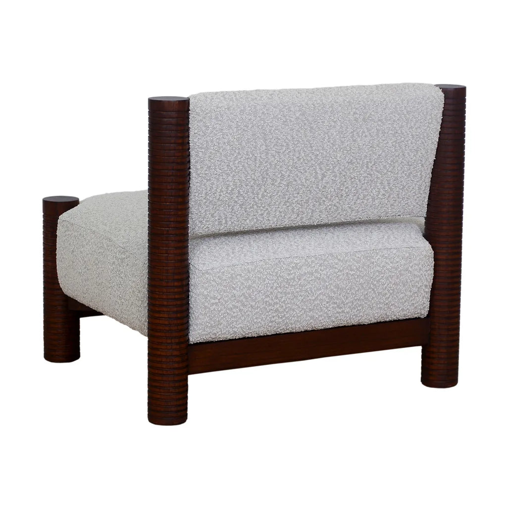Trove Ridged Armchair Ivory Boucle