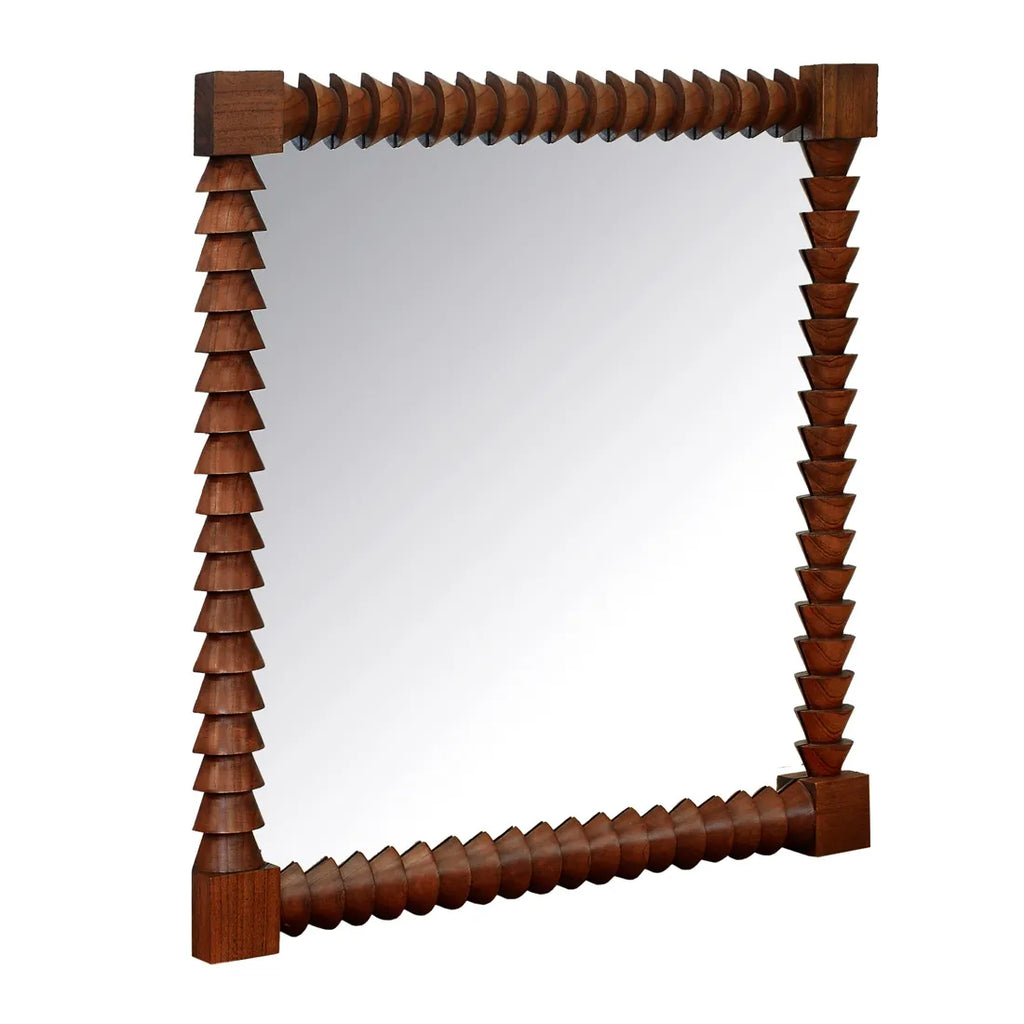 Trove Geo Mirror Chestnut