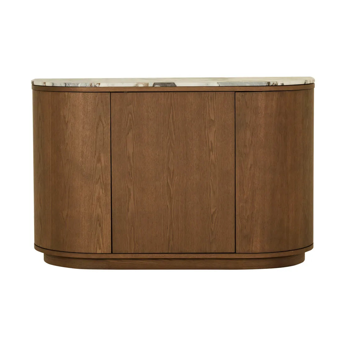 Oberon Crescent Marble Storage Unit Smoked Ash