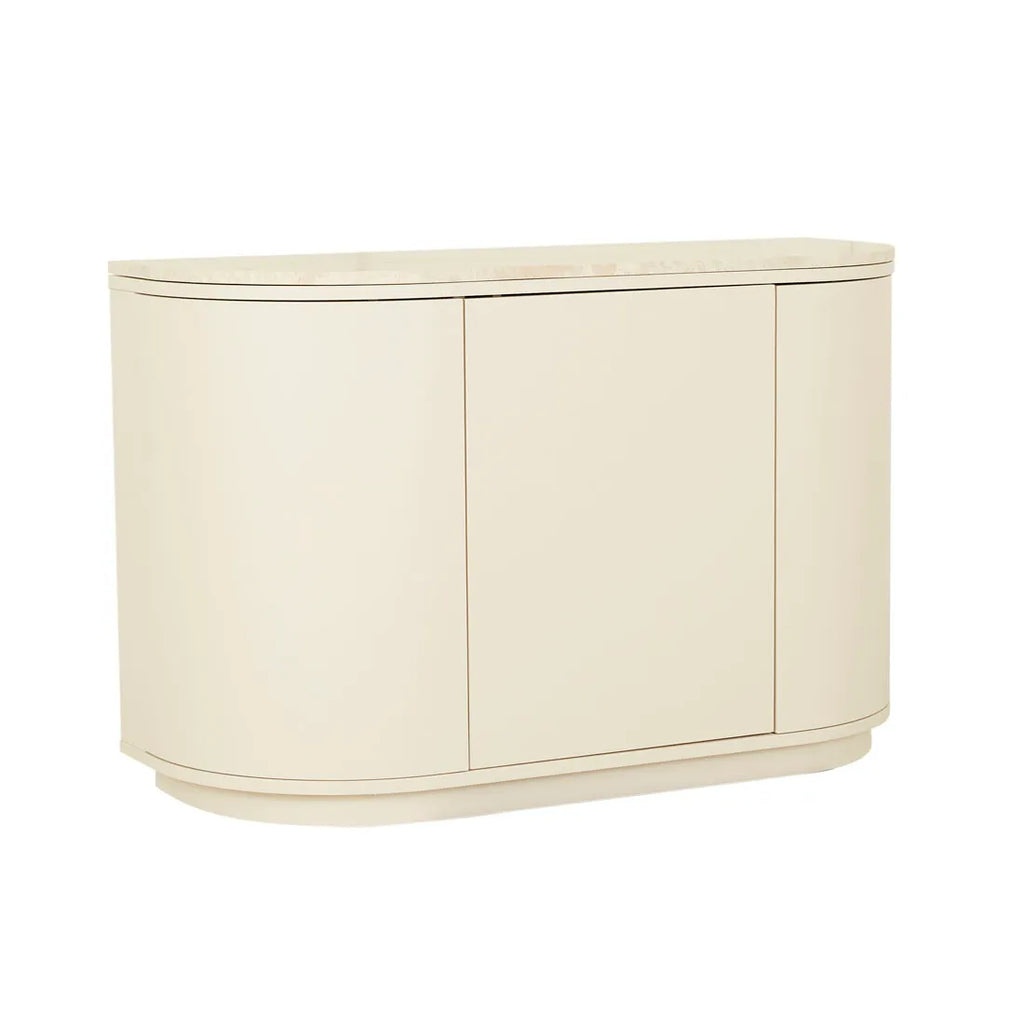 Oberon Crescent Marble Storage Unit Shell